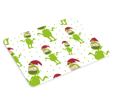 Tapis de souris noël personnage vert joyeux - TenStickers