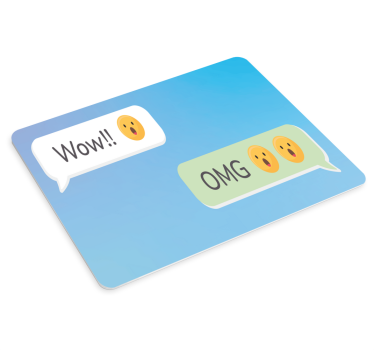 Tapis de souris citation messages d'expressions surprises - TenStickers