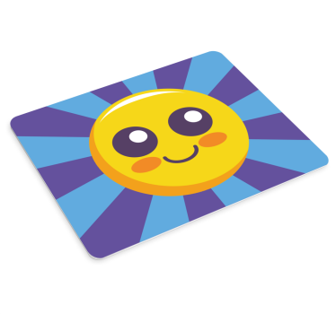 Tapis de souris animé visage de soleil heureux - TenStickers