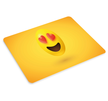 Tapis de souris citation expression emoji d'amour - TenStickers