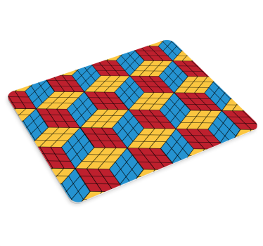 Tapis de souris motif cubes 3d colorés - TenStickers