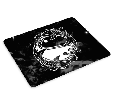 Tapis de souris original art des poissons yin yang - TenStickers