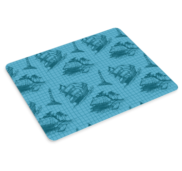 Tapis de souris carte du monde motifs nautiques vintage - TenStickers