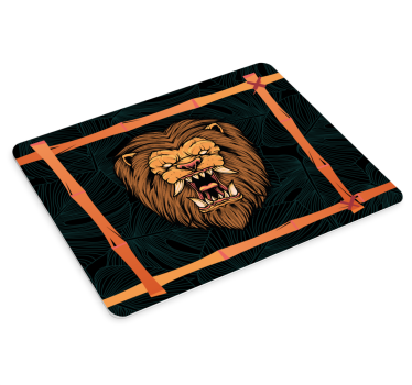Tapis de souris original portrait de lion féroce - TenStickers
