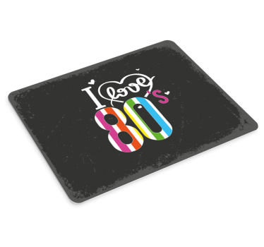 Tapis de souris citation amour coloré des années 80 - TenStickers