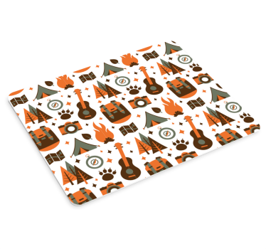 Tapis de souris original icônes d'aventure camping - TenStickers