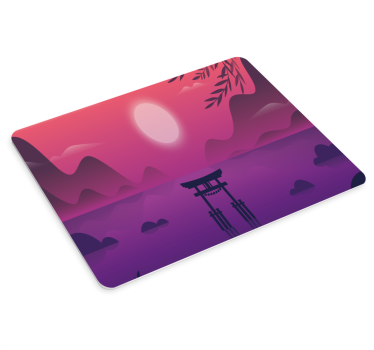 Tapis de souris gamer coucher de soleil paisible en montagne - TenStickers
