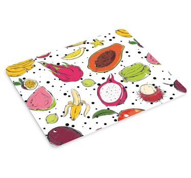 Tapis de souris original motifs de fruits vibrants - TenStickers