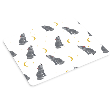 Tapis de souris original motif loups hurlants - TenStickers