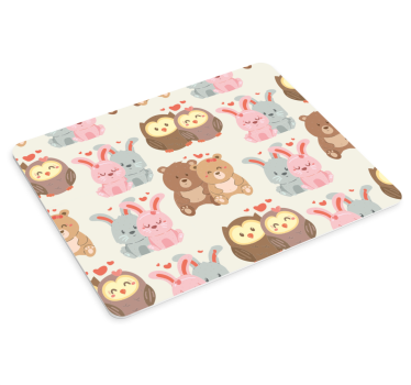 Tapis de souris original couples d'animaux mignons - TenStickers
