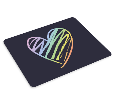 Tapis de souris original en forme de cœur coloré - TenStickers