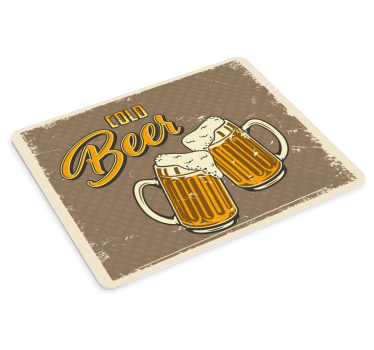 Tapis de souris original motif chope de bière - TenStickers