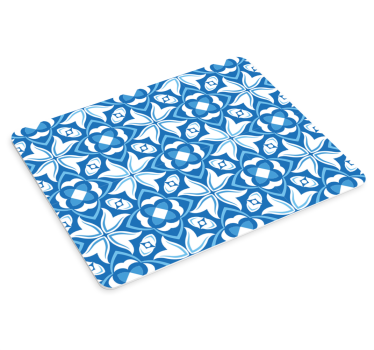 Tapis de souris motif fleuri bleu - TenStickers