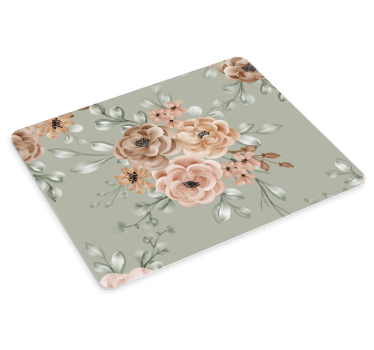 Tapis de souris original accents de composition florale - TenStickers