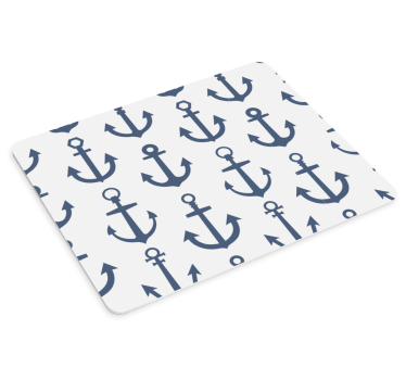 Tapis de souris motif ancre nautique répétée - TenStickers