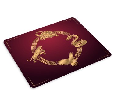 Tapis de souris original cercle d'animaux mythiques - TenStickers