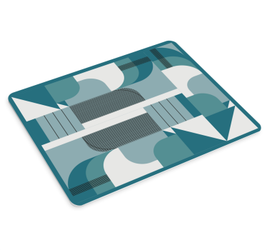 Tapis de souris motif formes géométriques azur - TenStickers