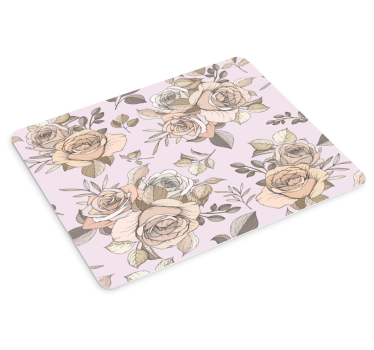 Tapis de souris motif arrangement floral pastel - TenStickers