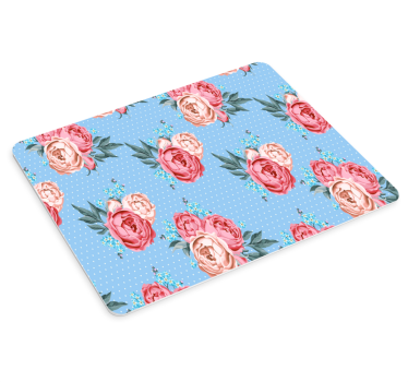 Tapis de souris motif fond floral bleu - TenStickers