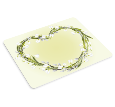 Tapis de souris original arrangement floral en cœur - TenStickers