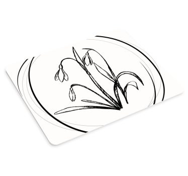 Tapis de souris original croquis floral élégant - TenStickers