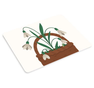 Tapis de souris original panier de perce-neige - TenStickers
