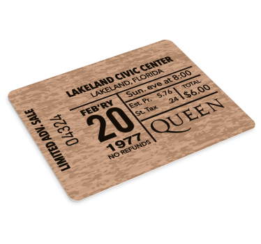 Tapis de souris citation billet d'événement vintage - TenStickers