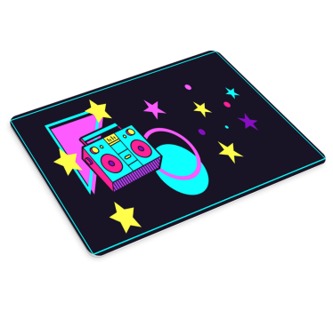 Tapis de souris gamer boombox rétro galaxie - TenStickers