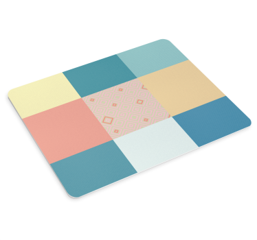 Tapis de souris motif carrés géométriques vibrants - TenStickers
