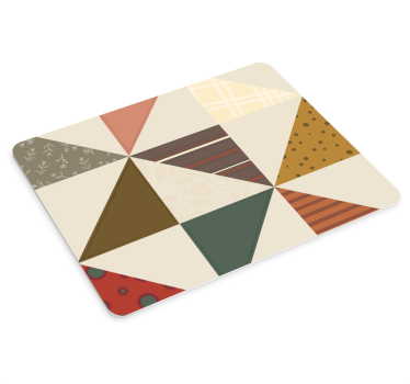 Tapis de souris motif triangles géométriques colorés - TenStickers