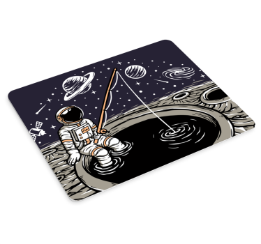 Tapis de souris gamer aventure de pêche astronaute - TenStickers