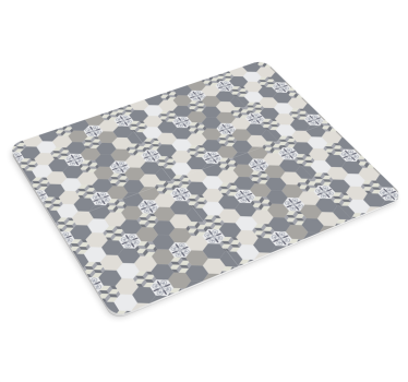 Tapis de souris motif floral hexagonal - TenStickers