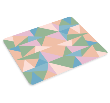 Tapis de souris motif patchwork géométrique de couleurs - TenStickers