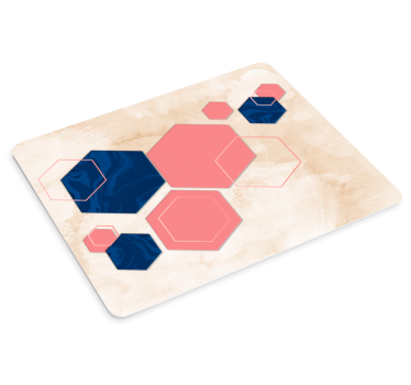 Tapis de souris motif formes hexagonales géométriques - TenStickers