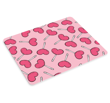 Tapis de souris motif sucettes en forme de cœur - TenStickers