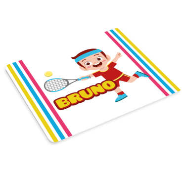Tapis de souris personnalisable personnage de tennis ludique - TenStickers