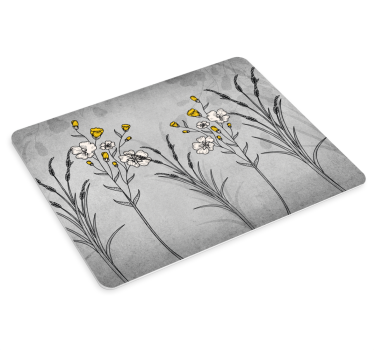 Tapis de souris original motif floral élégant - TenStickers