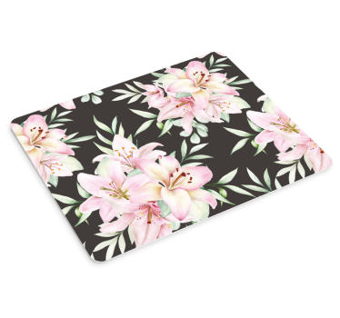 Tapis de souris motif composition florale de lys - TenStickers