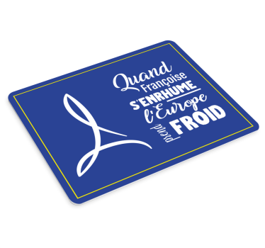 Tapis de souris personnalisable quand paris attrape froid - TenStickers
