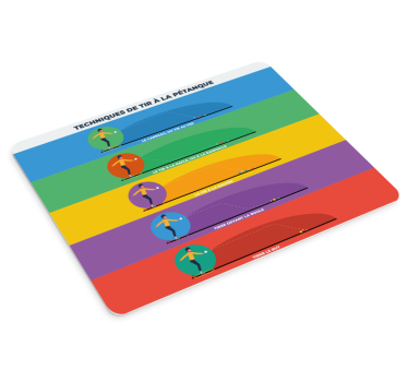 Tapis de souris techniques de tir à la pétanque - TenStickers