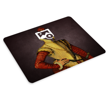 Tapis de souris portrait de chat aristocrate personnalisé - TenStickers