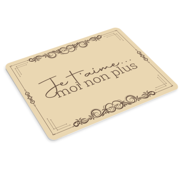 Tapis de souris avec citation chanson Je t'aime - TenStickers