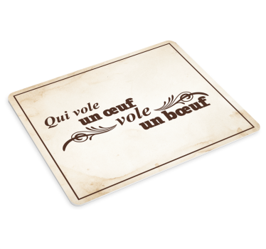 Tapis de souris expression française qui vole un œuf - TenStickers