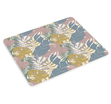 Tapis de souris motif arrangement de feuilles tropicales - TenStickers
