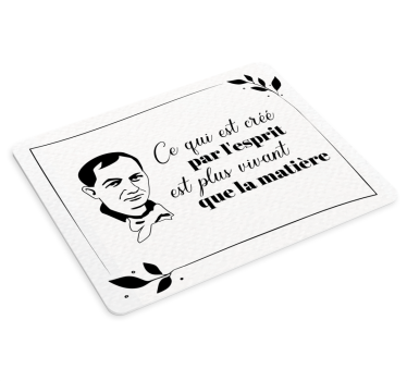 Tapis de souris avec Silhouette et citation de Baudelaire - TenStickers