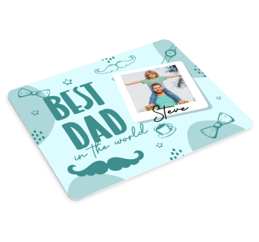 Tapis de souris Meilleur papa personnalisable - TenStickers