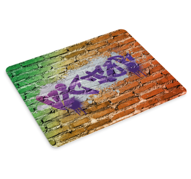 Tapis de souris prénom imitation brique coloré - TenStickers