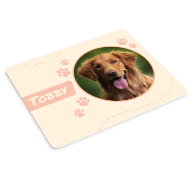 Tapis de souris personnalisé nom image de chien - TenStickers