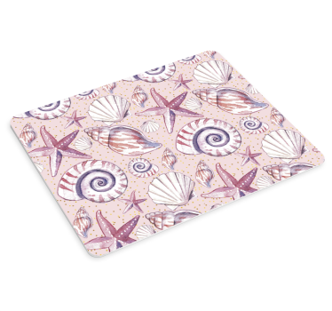 Tapis de souris motif vie marine sur fond rose - TenStickers