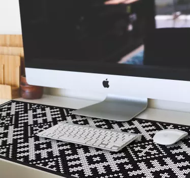 Tapis de souris avec motif sticker de carrés enchaînés viking - TenStickers